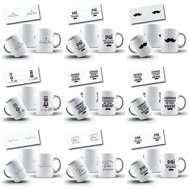 30 Artes para Caneca Dia dos Pais Arquivo em Png 10