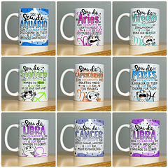 60 Artes para Caneca Signos Arquivo em Jpg