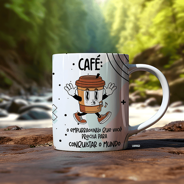 5 Artes para Caneca Frases Café Arquivo Editável 1