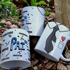 6 Artes para Caneca Dia dos Pais Arquivo Editável