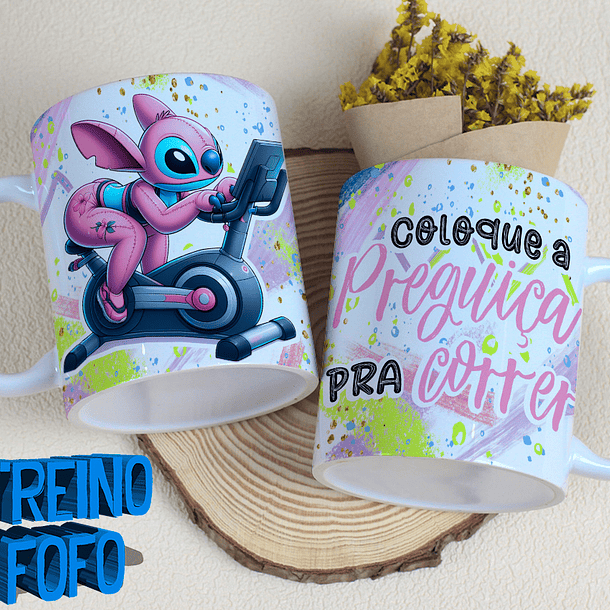 19 Artes para Caneca e Garrafa Treino Fofo Amizade Arquivo Editável 15