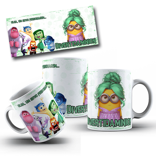 8 Artes para Caneca Minions Arquivo em Jpg 1