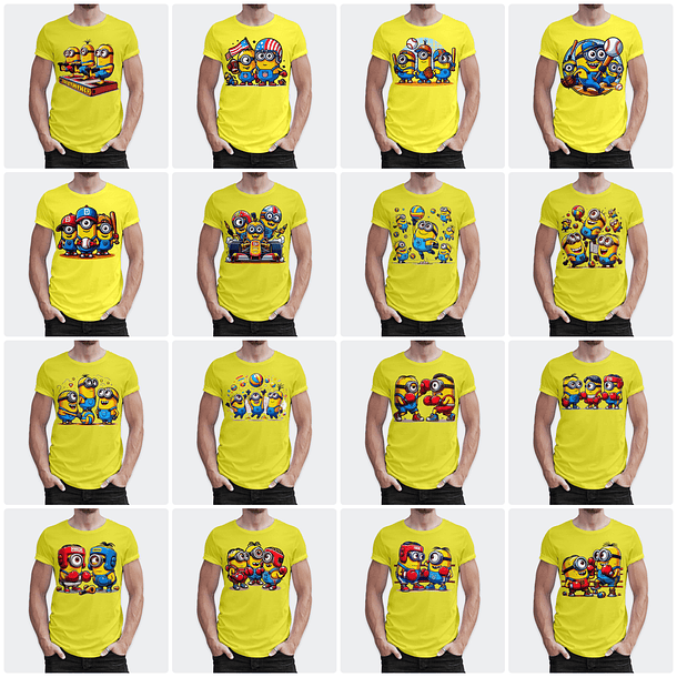 170 Artes para Camisa Minions Arquivo em Png  6