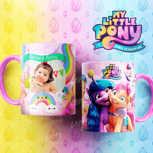 10 Artes para Caneca My Little Pony Arquivo Editável  6