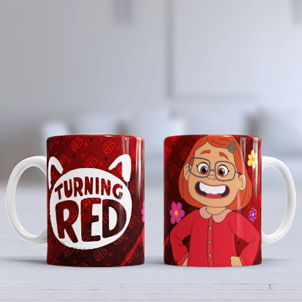 12 Artes para Caneca Turning Red Arquivo Editável  2