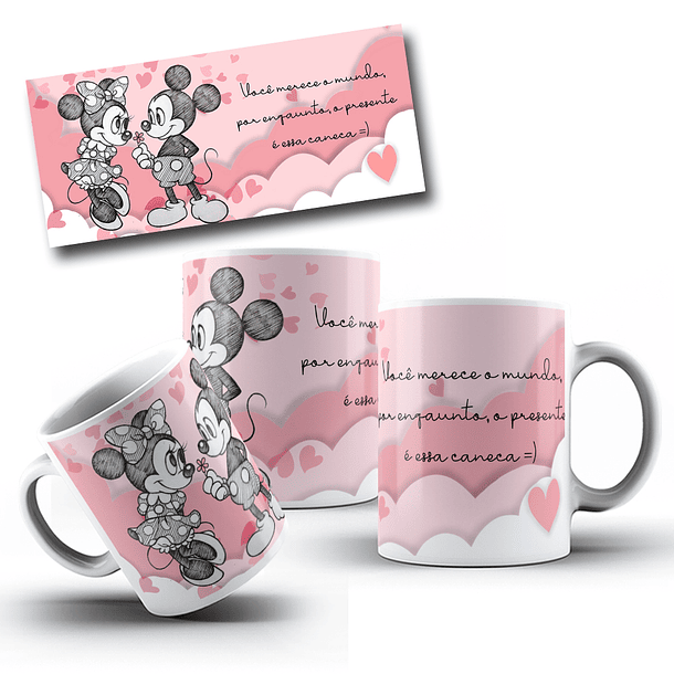 11 Artes para Caneca Mickey e Minnie Arquivo Editável 10