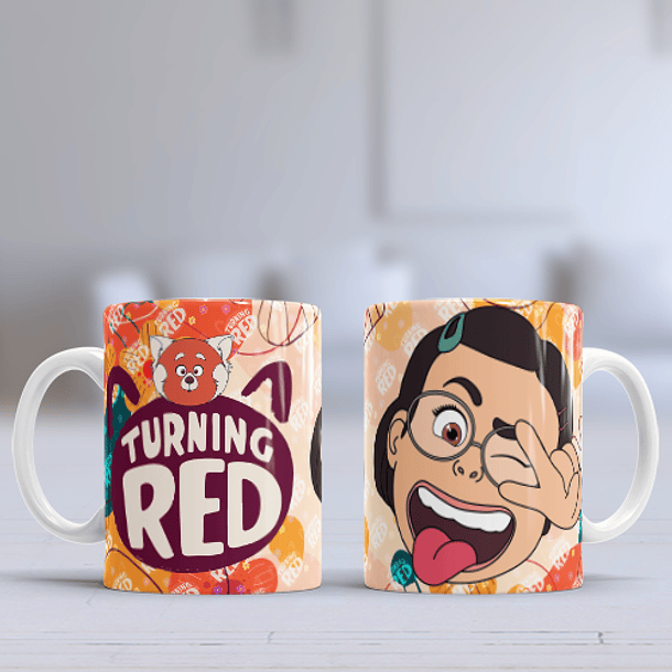 12 Artes para Caneca Turning Red Arquivo Editável  12