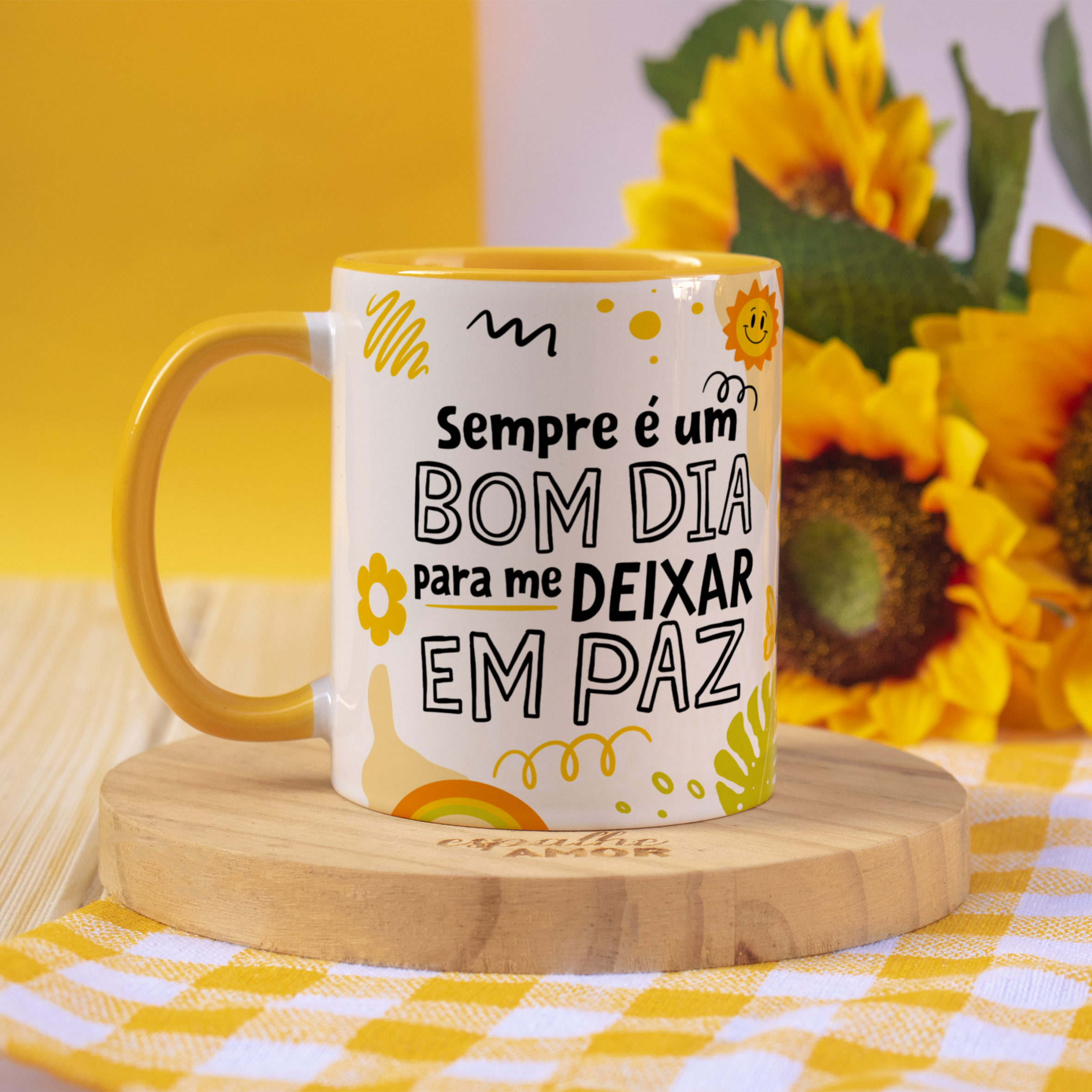 Arte Caneca Sempre é um Bom Dia para me Deixar Em Paz Frases Deboche Arquivo Png 1