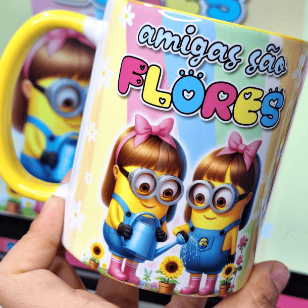 14 Artes para Caneca Minions Amigas Amizade Arquivo em Jpg 4