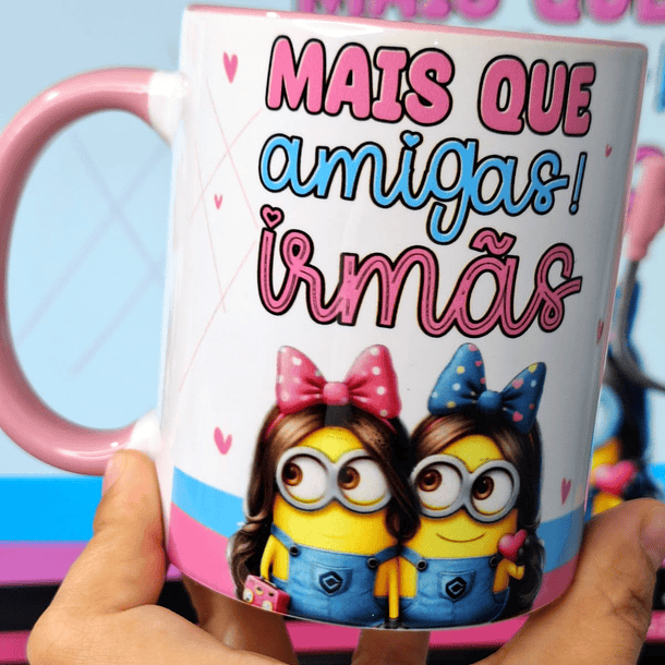 14 Artes para Caneca Minions Amigas Amizade Arquivo em Jpg 5