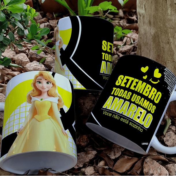 9 Artes para Caneca Setembro Amarelo Arquivo Editável 2