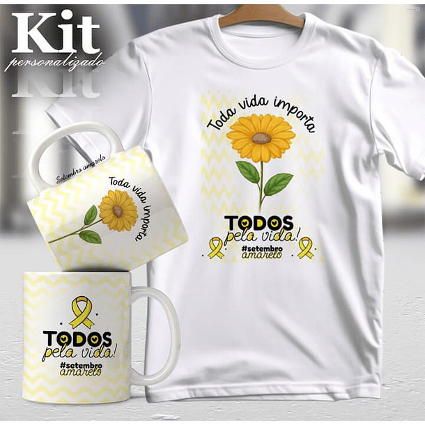 20 Artes para Canecas e Camisa Setembro Amarelo Arquivo Editável 7