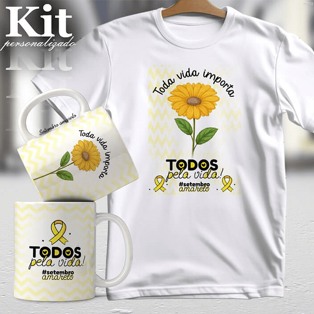 20 Artes para Canecas e Camisa Setembro Amarelo Arquivo Editável 7