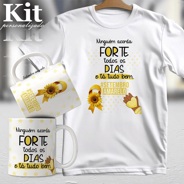 20 Artes para Canecas e Camisa Setembro Amarelo Arquivo Editável 10