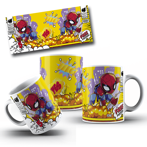 10 Artes para Caneca Heróis Personagens Arquivo Editável  4