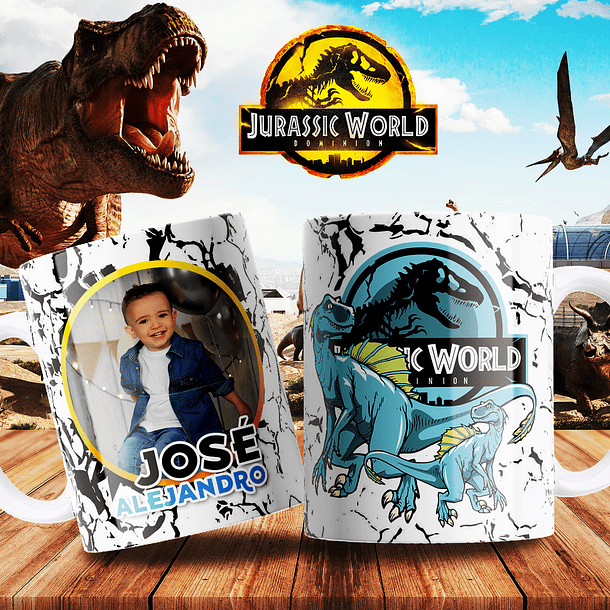 7 Artes para Caneca Jurassic Park Arquivo Editável 6