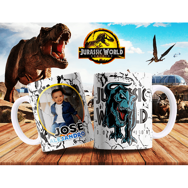 7 Artes para Caneca Jurassic Park Arquivo Editável 7