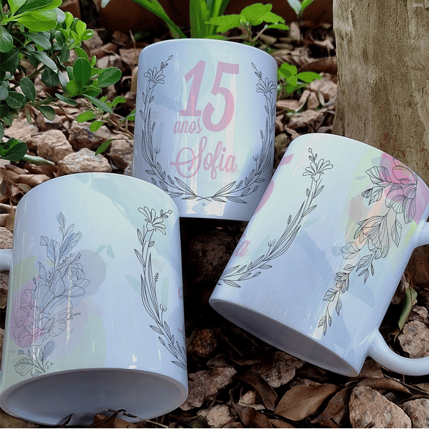 7 Artes para Caneca Aniversário 15 Anos Arquivo Editável  6