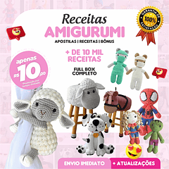 Receitas Amigurumi Crochê Arquivos em Pdf + Atualizações