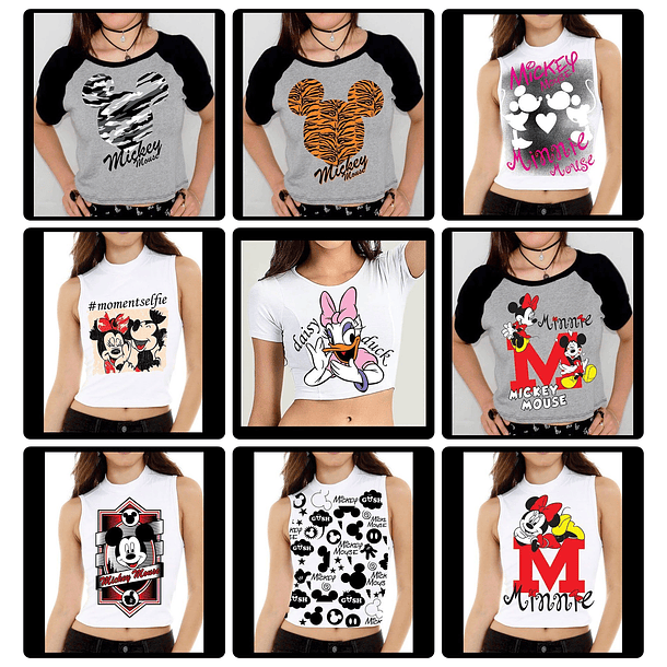 60 Artes para Camisa Personagens Mickey e Minnie Arquivo em Jpg 5