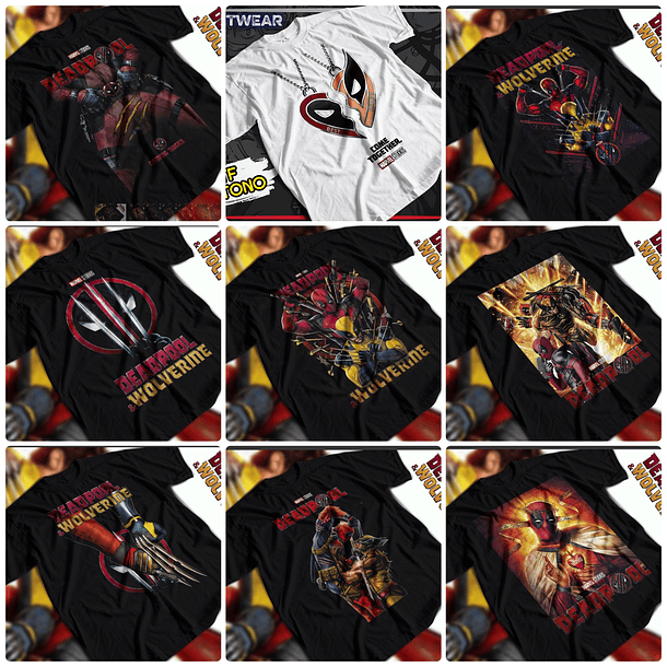 123 Artes para Camisa e Caneca Deadpool e Wolverine Arquivo em Jpg 6