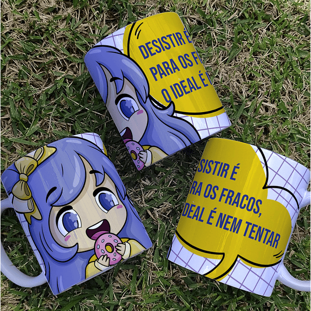 5 Artes para Canecas Kawaii Frases Sarcásticas Arquivo Editável  3