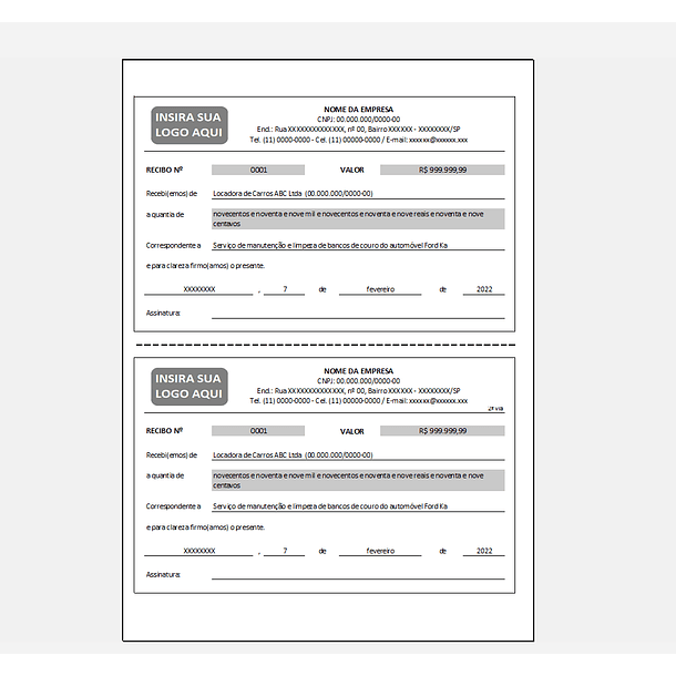 Planilha Controle De Recibos 1