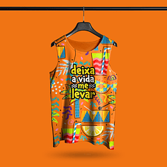 Arte Modelo de Abada Carnaval Orange Arquivo Editável Vetor Abadás Template