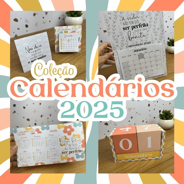 Coleção Arquivos para Calendários 2025 em Png 1