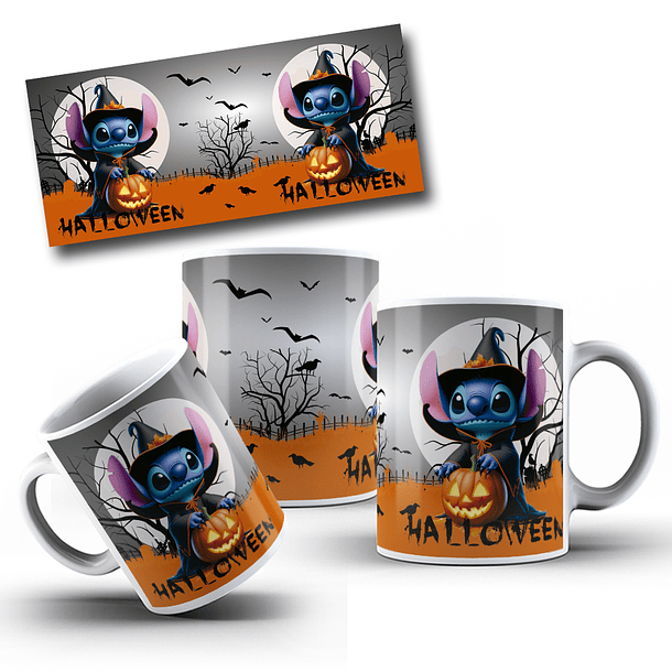 10 Artes para Caneca Stitch Halloween Arquivo em Jpg  10