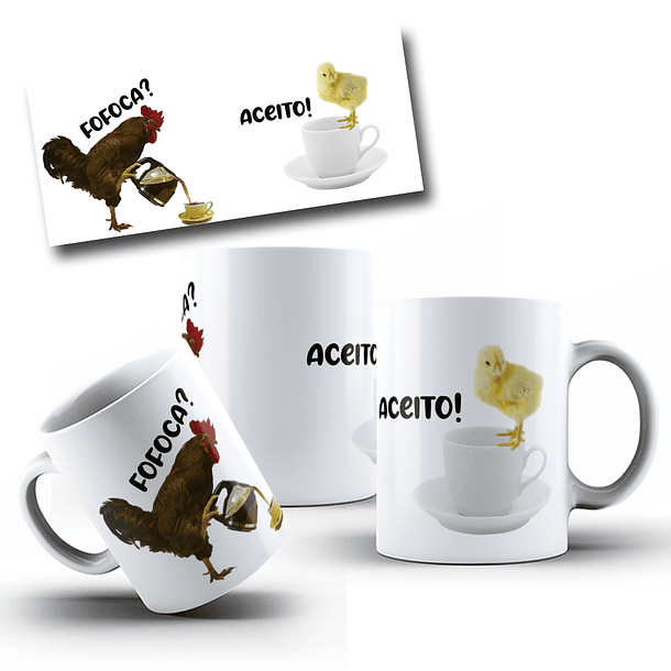 Arte para Caneca Meme Fofoca? Aceito! Arquivo em Jpg  5