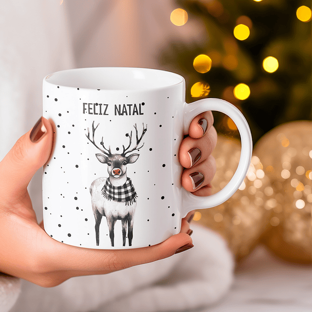 8 Artes para Caneca Natal Vintage Arquivo Editável  3