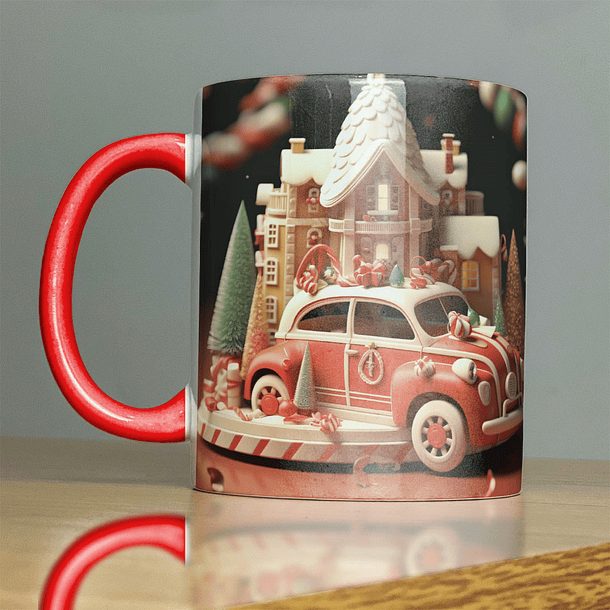 9 Artes para Caneca Carros Natal Arquivo em Jpg 5