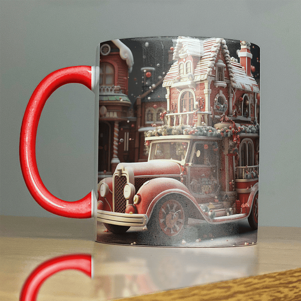 9 Artes para Caneca Carros Natal Arquivo em Jpg 8