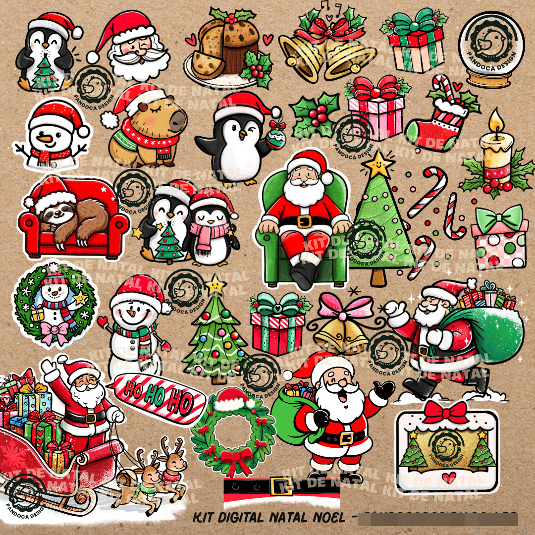 Kit Digital NATAL Papai Noel 2024 Completo 4