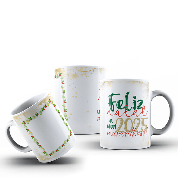 Arte Caneca Feliz Natal e um 2025 Maravilhoso Arquivo Png 2