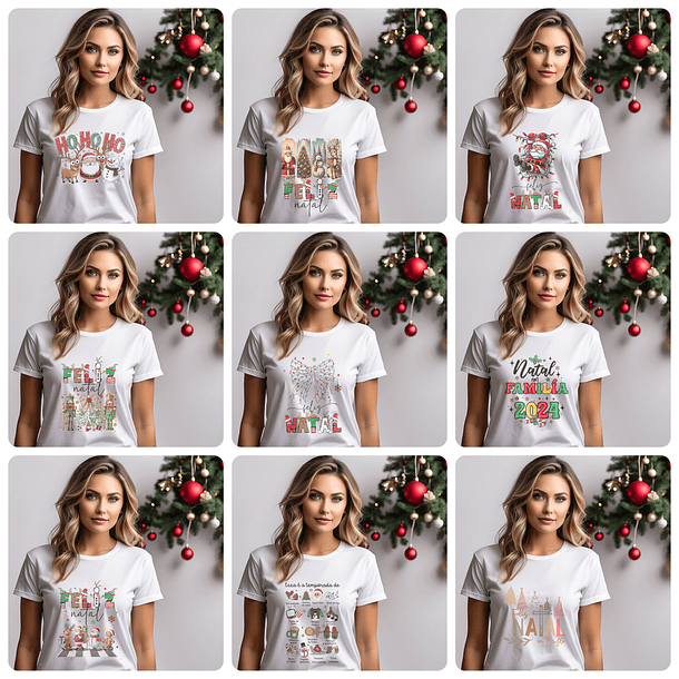 9 Artes para Camisa Natal Arquivo Editável  1