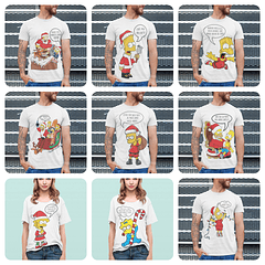 10 Artes para Camisa Natal Simpsons Arquivo Editável 