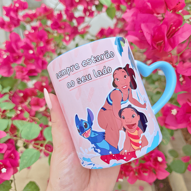 Artes Caneca Amizade de Lilo e Stitch Os verdadeiros amigos Sempre estarão ao seu lado Arquivo em Png 1