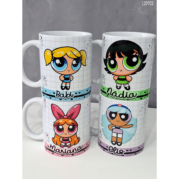 4 Artes para Caneca Meninas Super Poderosas Arquivo em Png  1