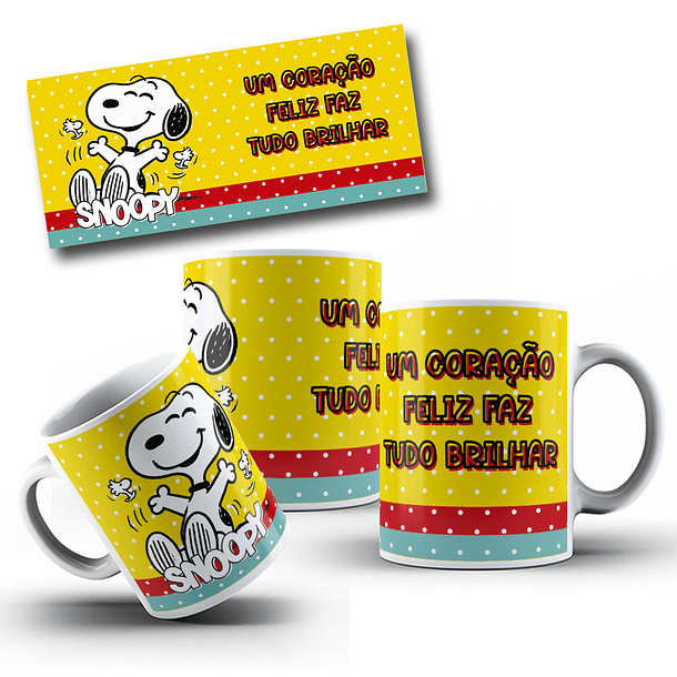 8 Artes para Caneca Snoopy Arquivo Editável 4