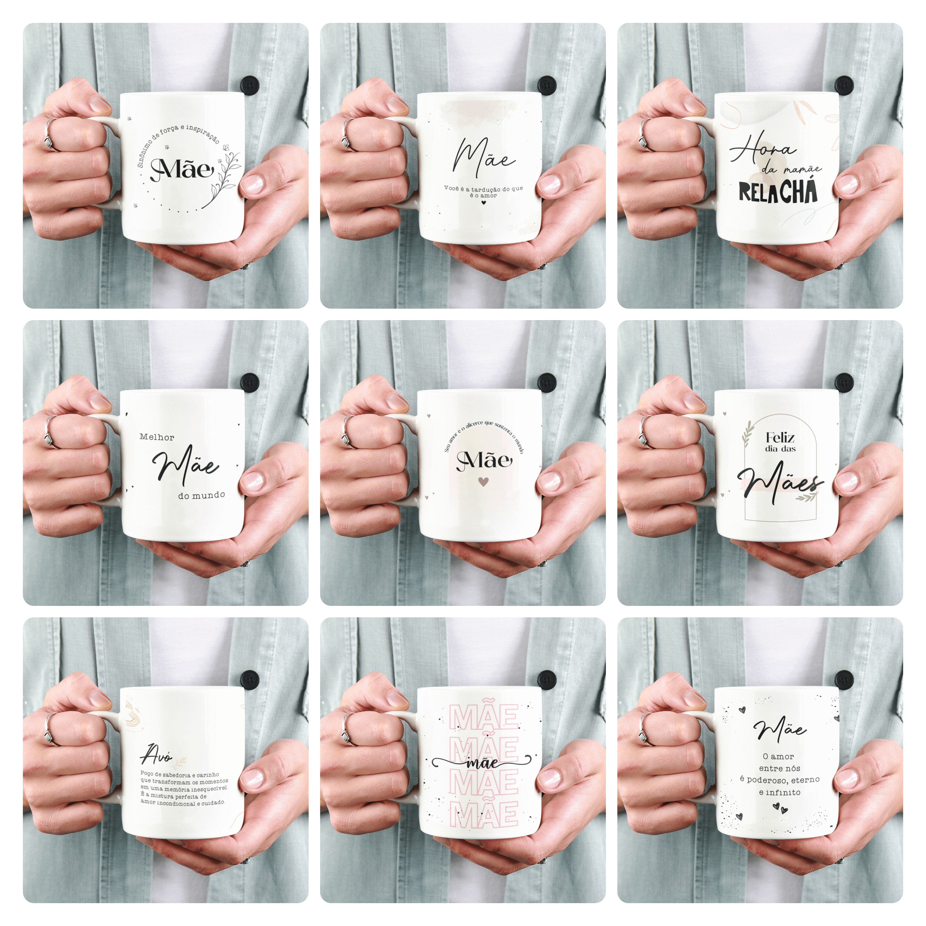 15 Artes para Caneca Dia das Mães Arquivo em Jpg  1