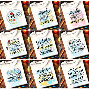 20 Artes para Camiseta Do Professor Arquivo Editável 