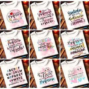 20 Artes para Camiseta Do Professor Arquivo Editável 