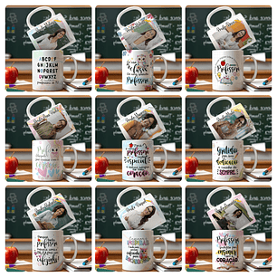 40 Artes para Caneca Dia Dos Professores Arquivo Editável