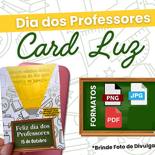 Arquivo Molde Card Mágico Luz Dia dos Professores em pdf