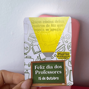 Arquivo Molde Card Mágico Luz Dia dos Professores em pdf