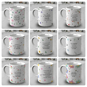 20 Artes para Canecas Minimalista Dia do Professores Arquivo Editável 