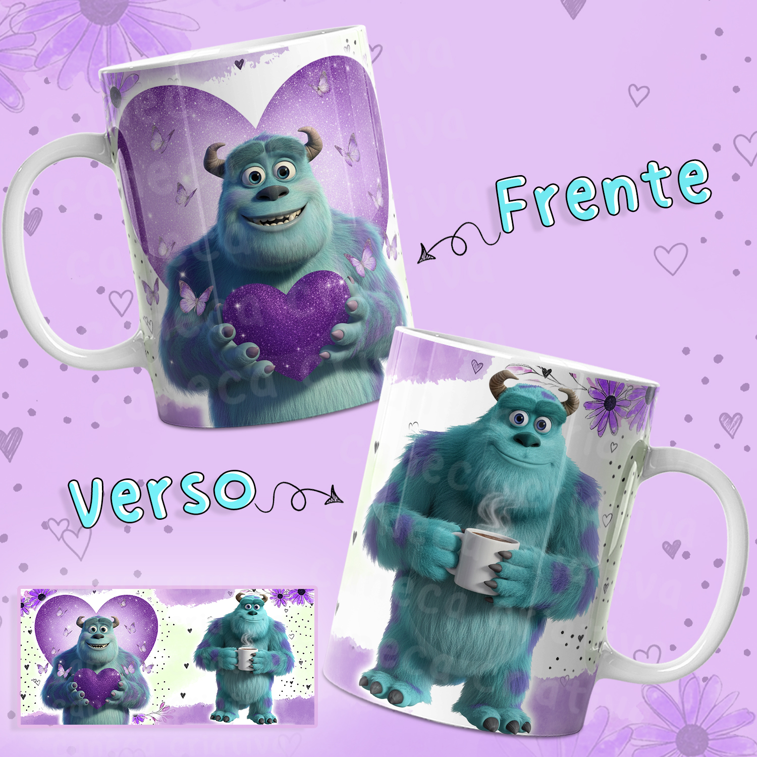 3 Artes Caneca Monstros S.A  Arquivo em Jpg  2