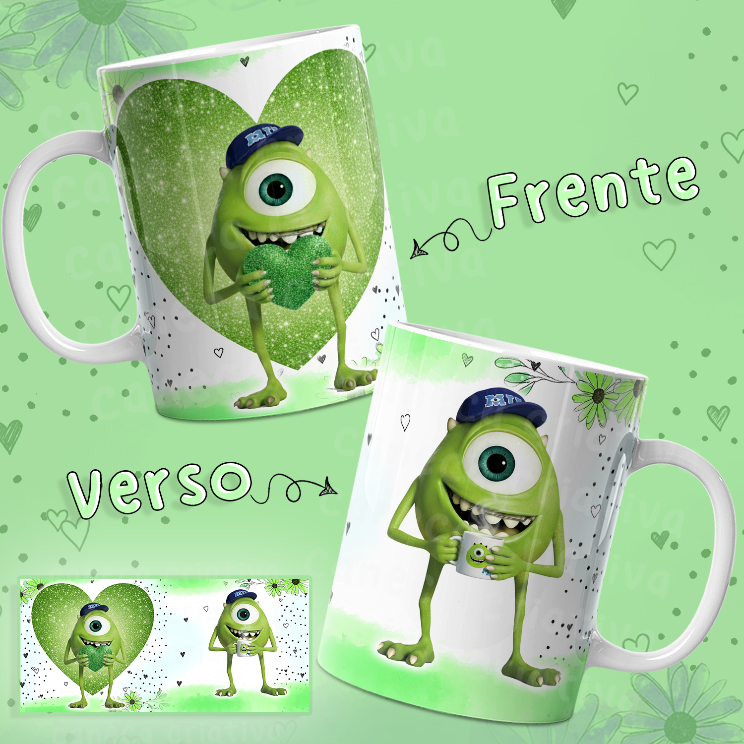 3 Artes Caneca Monstros S.A  Arquivo em Jpg  3